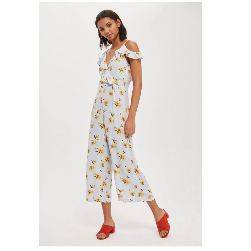 Topshop Floral Jumpsuit